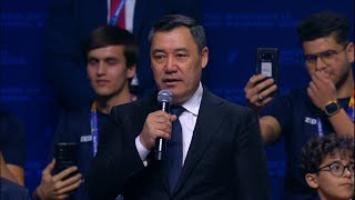 Садыр Жапаров выступил на открытии «Игр будущего» на кыргызском языке