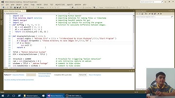 Code Explanation - Motion Detection System using Python OpenCV and EasyGUI