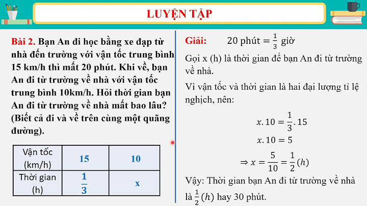 Luyện tập một số bài toán về tỉ lệ nghịch năm 2024