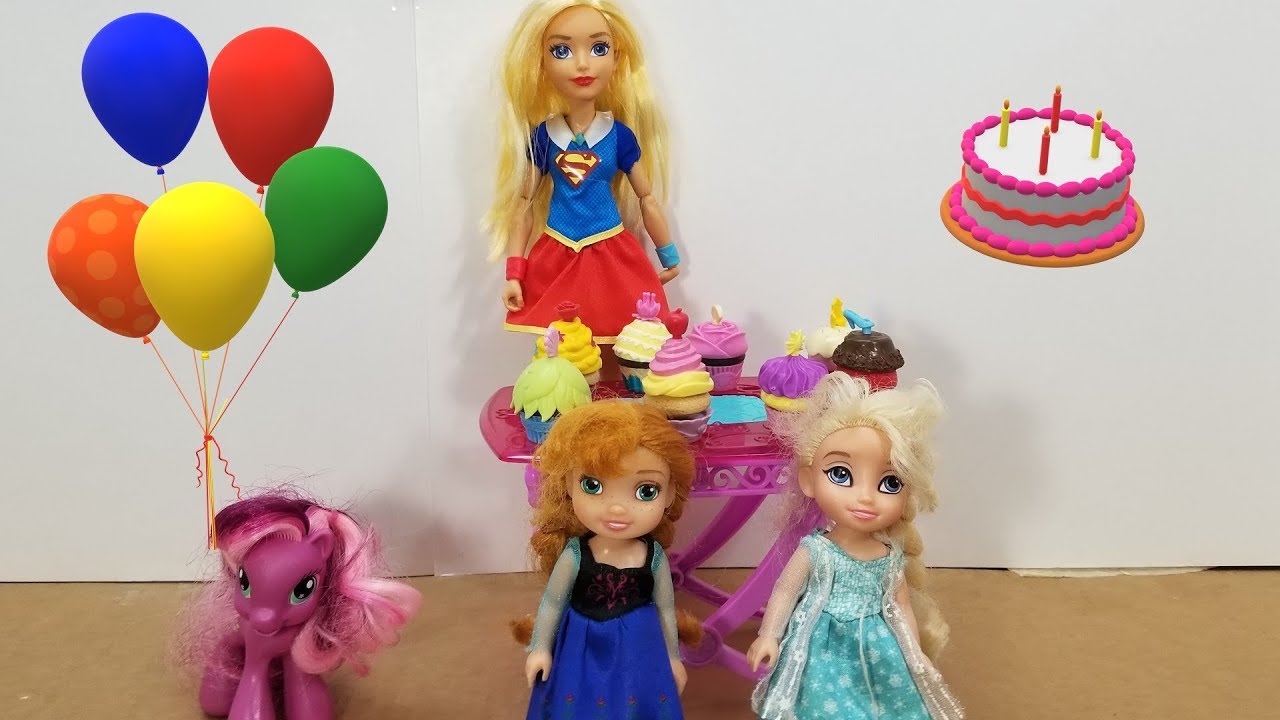 Cupcake Party: Elsia and Annia Videos, Elsa and Anna Kids - YouTube