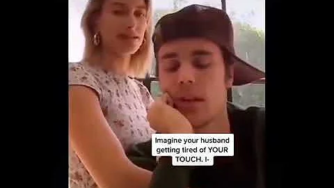 JUSTIN BIEBER TELLING HAILEY TO STOP TOUCHING HIM! *AWKWARD*