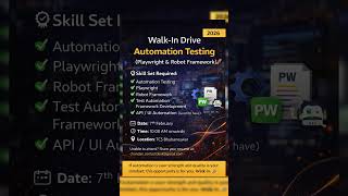 TCS Walk-In Drive 2026 | Automation Testing Jobs | Playwright & Robot Framework | Bhubaneswar