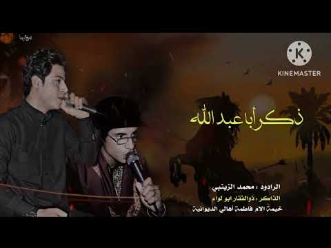 ذكر أبا عبدالله الرادود محمد الزينبي الذاكر ذوالفقار ابو لواء خيمة الام فاطمة أهالي الديوانية