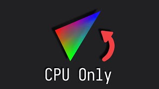 No OpenGL Rainbow Triangle (Olive.c Ep.11 - Barycentric Coordinates and Triangular Interpolation)