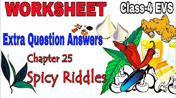 WORKSHEET/ Spicy Riddles/ Class-4 EVS Chapter NCERT Extra Question Answers by KV Teacher