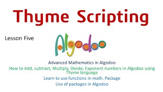 Algodoo | Scripting in Thyme | Advanced Mathematics | Lesson 5