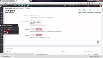 Hooks manager - create, edit, remove hooks in PrestShop