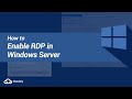 How to enable rdp in windows server