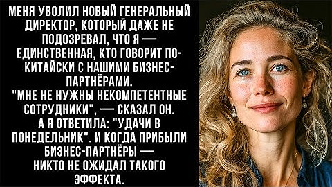 Меня уволил новый генеральный директор, который даже не подозревал, что я — единственная, кто...