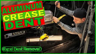 Aluminum Crease Paintless Dent Repair on a 2018 Ford F150 by Excel Dent Removal 22,284 views 5 years ago 5 minutes, 14 seconds