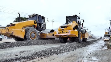 Amazing Work! Pushing And Grading Crushed Gravel Technique Using Machinery MATADOR Motor Grader