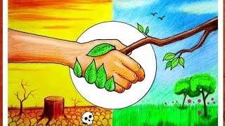 environment day best drawing || environment day drawing||stop pollution painting screenshot 2