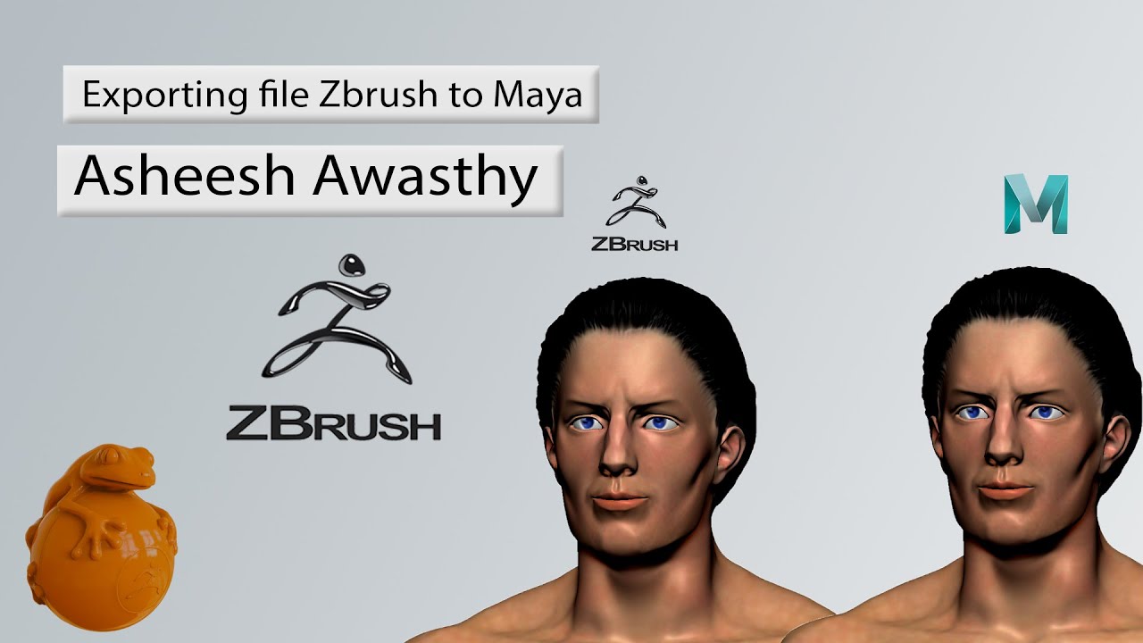 Exporting Zbrush model to Maya - Ch - 17 - YouTube