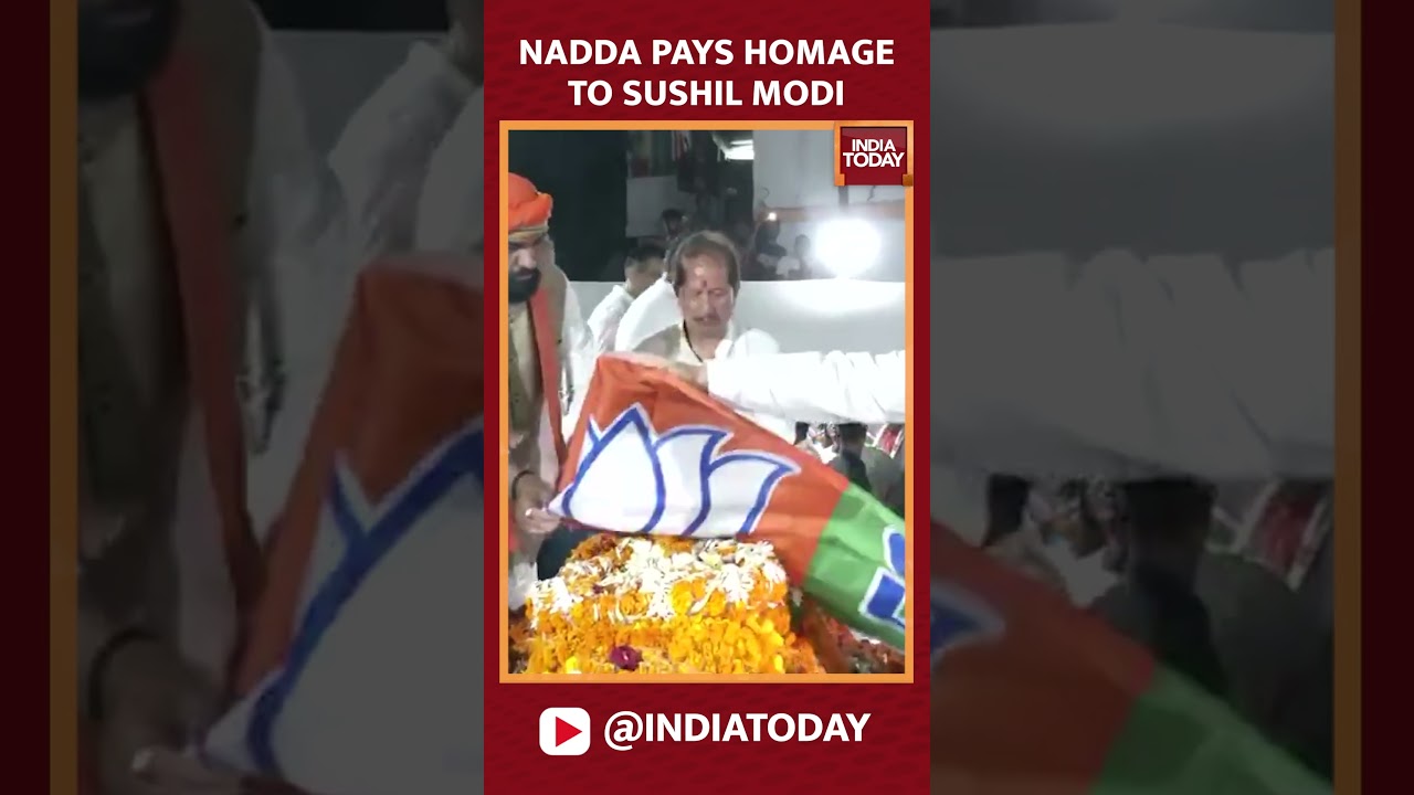 BJP Chief JP Nadda Pays Homage To Former Bihar DY CM Sushil Modi Who Passed After Battling Cancer
