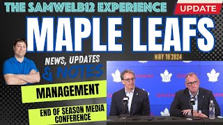 Breaking: Toronto Maple Leafs Media Conference - Updates, News, And Notes