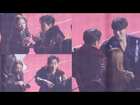 혼자 있는 하성운 발견하고 챙기는 태연 슈퍼주니어 직캠 TAEYEON SUPER JUNIOR HASUNGWOON fancam