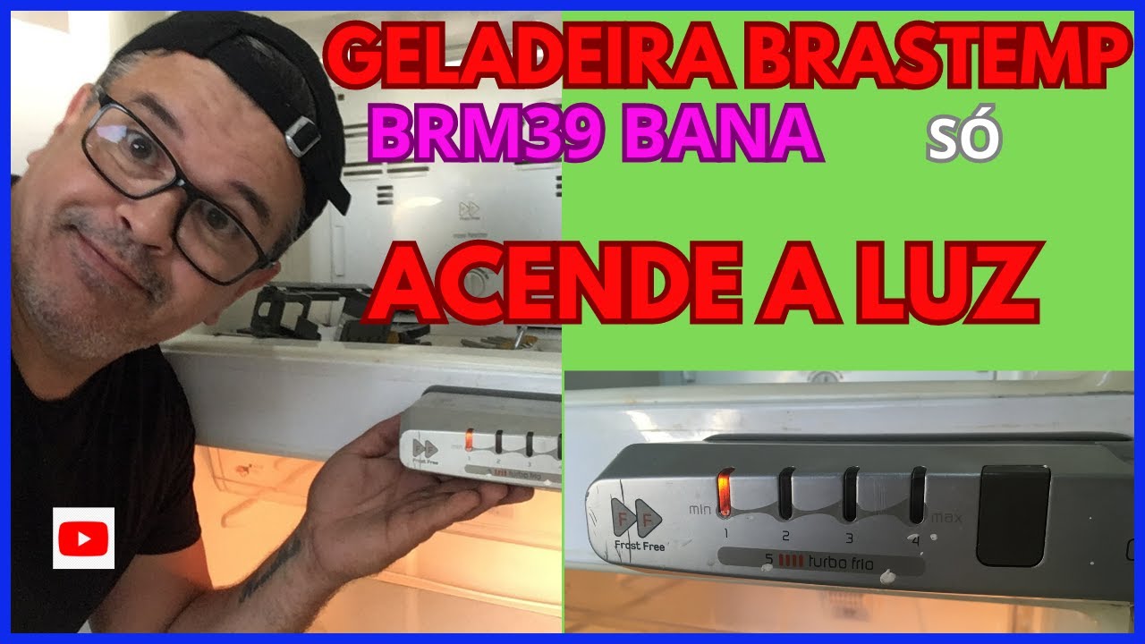 GELADEIRA  BRASTEMP BRM 39 SÓ ACENDE A LUZ