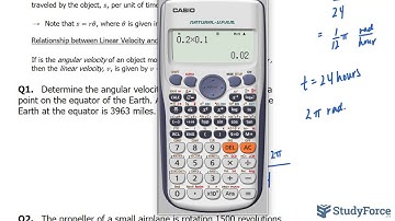Calculate Angular Velocity and Linear Velocity (Part 1)