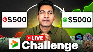 Bitcoin &amp; Ethereum Live Chart Analysis | 500$ TO 5000$ Challenge 💸💸