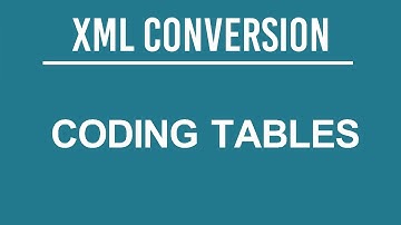 XML CONVERSION   Coding Tables #xmlfile #xml #xmlvideo #ebook #epub 720p