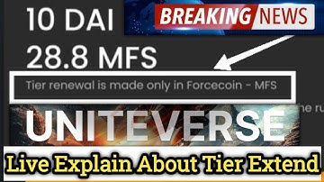 Live Explain about Tier Renewal/Extend Details | Meta Force Tier Extend Details by Monuj Kumar Dutta