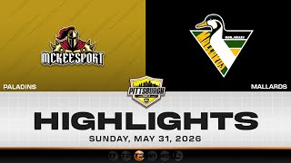 NBHL Pittsburgh East Tier 3: McKeesport Paladins vs. Mon Valley Mallards Highlights (05/31/2026)