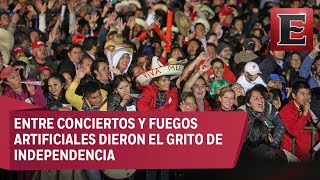 mexicanos y extranjeros celebran el grito en el zócalo