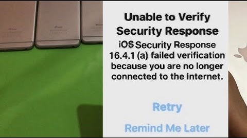 How to fix unable to verify Security Response Error in iOS 16