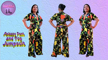 How to make Palazzo Pant with Top Jumpsuit Part 1 english