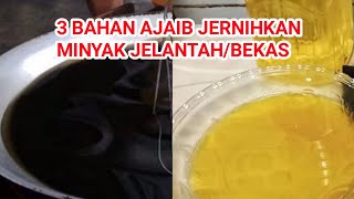 Cara Menjernihkan Minyak Goreng Yang Sudah Dipakai//How to clear used cooking oil