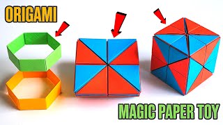 How to Make Magic Paper Cube and Colour Challenge Paper Toy #paper #magic