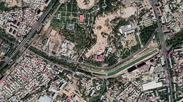 Zoom in from space and focus on Tashkent, Uzbekistan. 3D Animation. Background for travel intro.