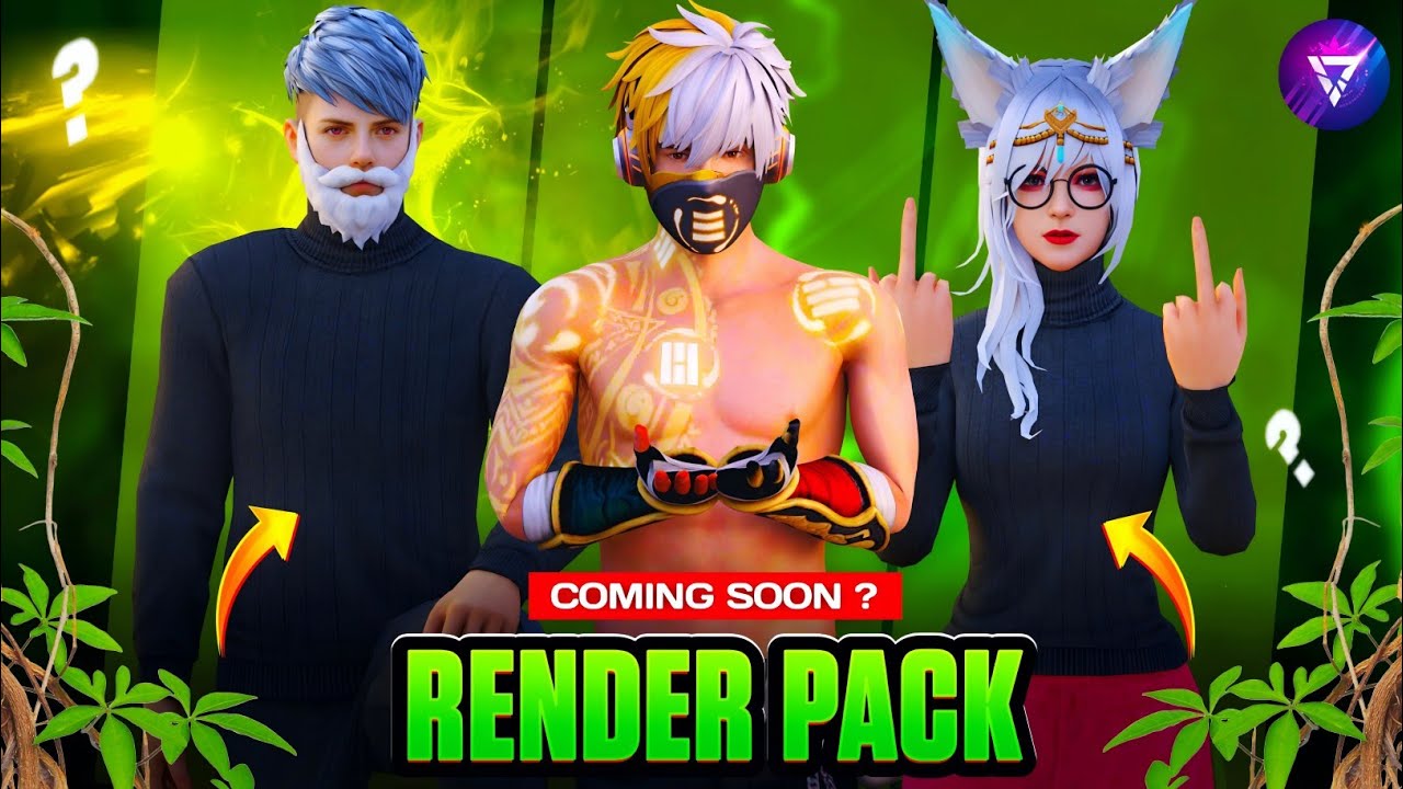 Yt Renders YOUTUBERS 3D RENDER PACK FREE FIRE || 100+ UNIQUE 3D RENDERS ||GULLU ...