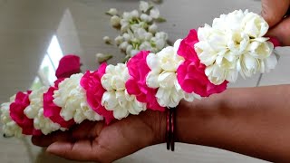 How to make bridal flower for hair/flowers garland