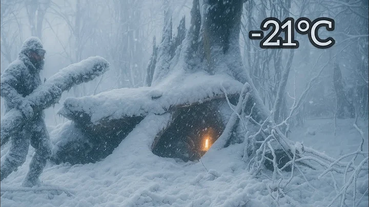 Extreme Winter Survival in Heavy Snow | in a Fallen Tree at -21°C - Catch & Cook