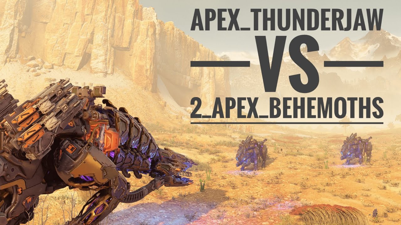 Apex Thunderjaw vs. 2 Apex Behemoths: Horizon Forbidden West - YouTube