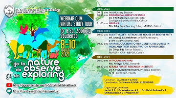 ZOOLOGY : Webinar cum Virtual study tour Day 3 (10/03/2021)