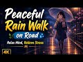 Peaceful Rain Walk on Road | Relax Mind, Relieve Stress , rain music