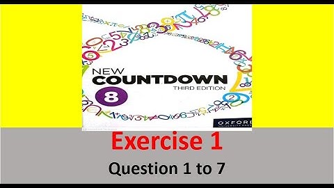Class 8 Math Exercise-1 Question 1 to 7 || New countdown third edition class 8 Exercise 1