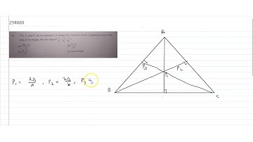 If `P_1, P_2` and `P_3` are the altitudes of a triangle from vertices `A, B` and `C` respecti