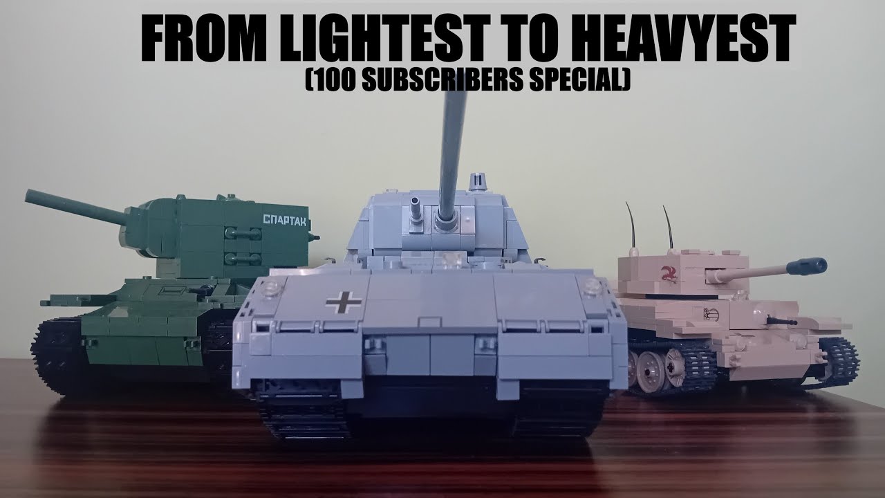 All My Tank Models From Lightest to Heavyest Comparison (100 subscribers special)