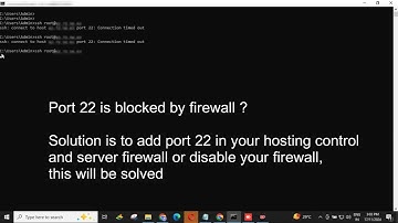 SSH Connect to Host IP Address Port 22 Connection timedout | ssh connect to host port 22 Error Solve
