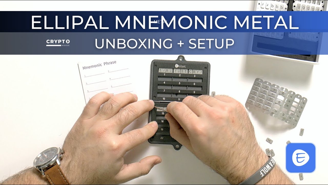 Ellipal Mnemonic Metal - Unboxing + Setup (Tutorial)