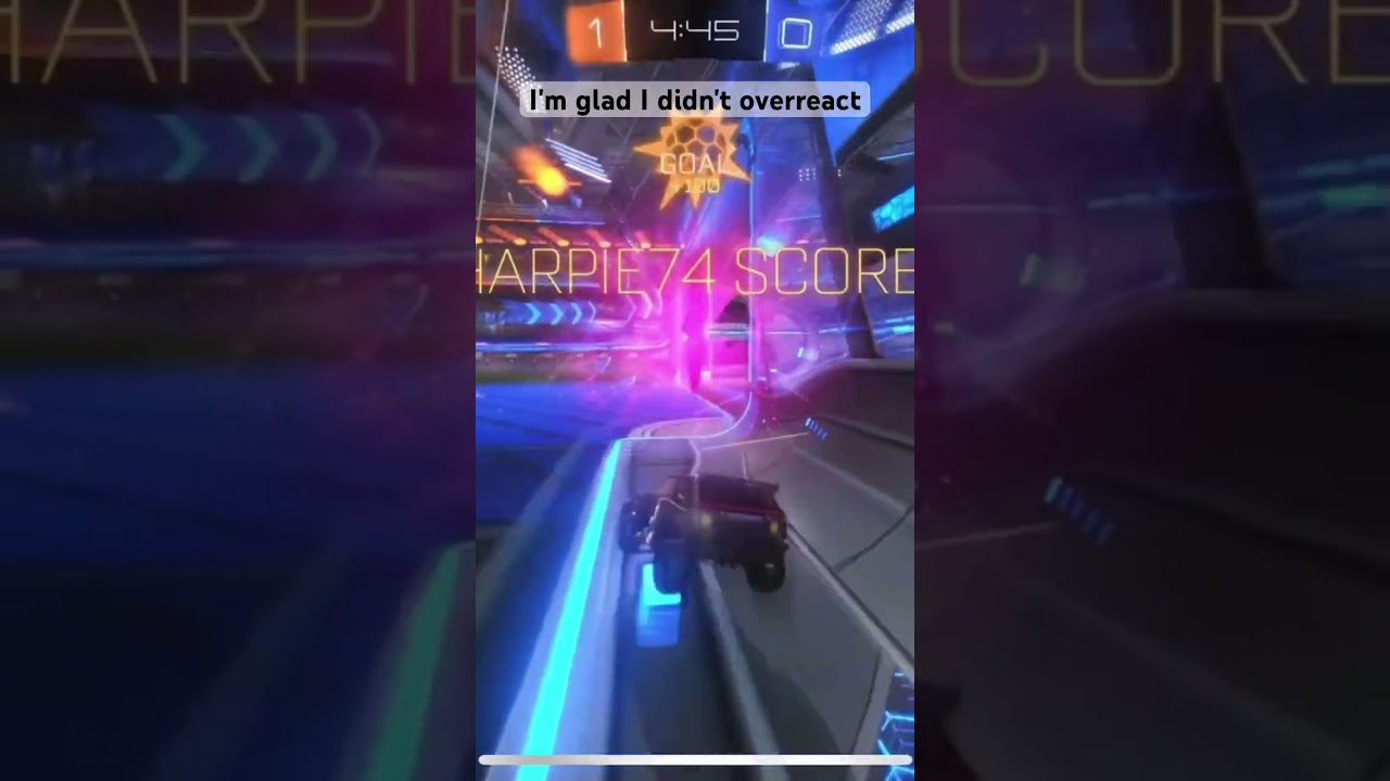 A chill guy scores a nice Rocket league goal 