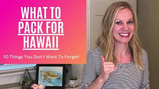Top 10 THINGS to Pack for HawaiiWhat to pack for Hawaii Packing Essentials List [Hawaii Must Have]