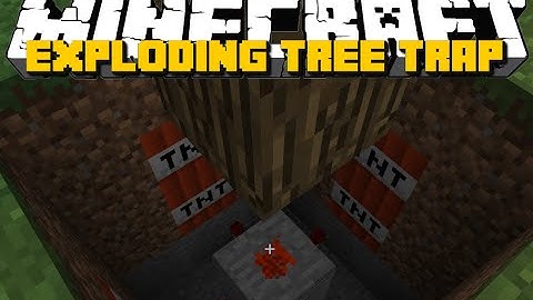 Minecraft: Exploding Tree Trap Troll Tutorial - How to Troll Your Friend in Minecraft - Brothers