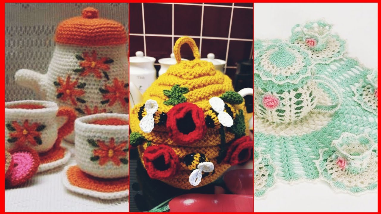 Very Beautiful And trendy crochet pattern & Crochet kitchen sets design
