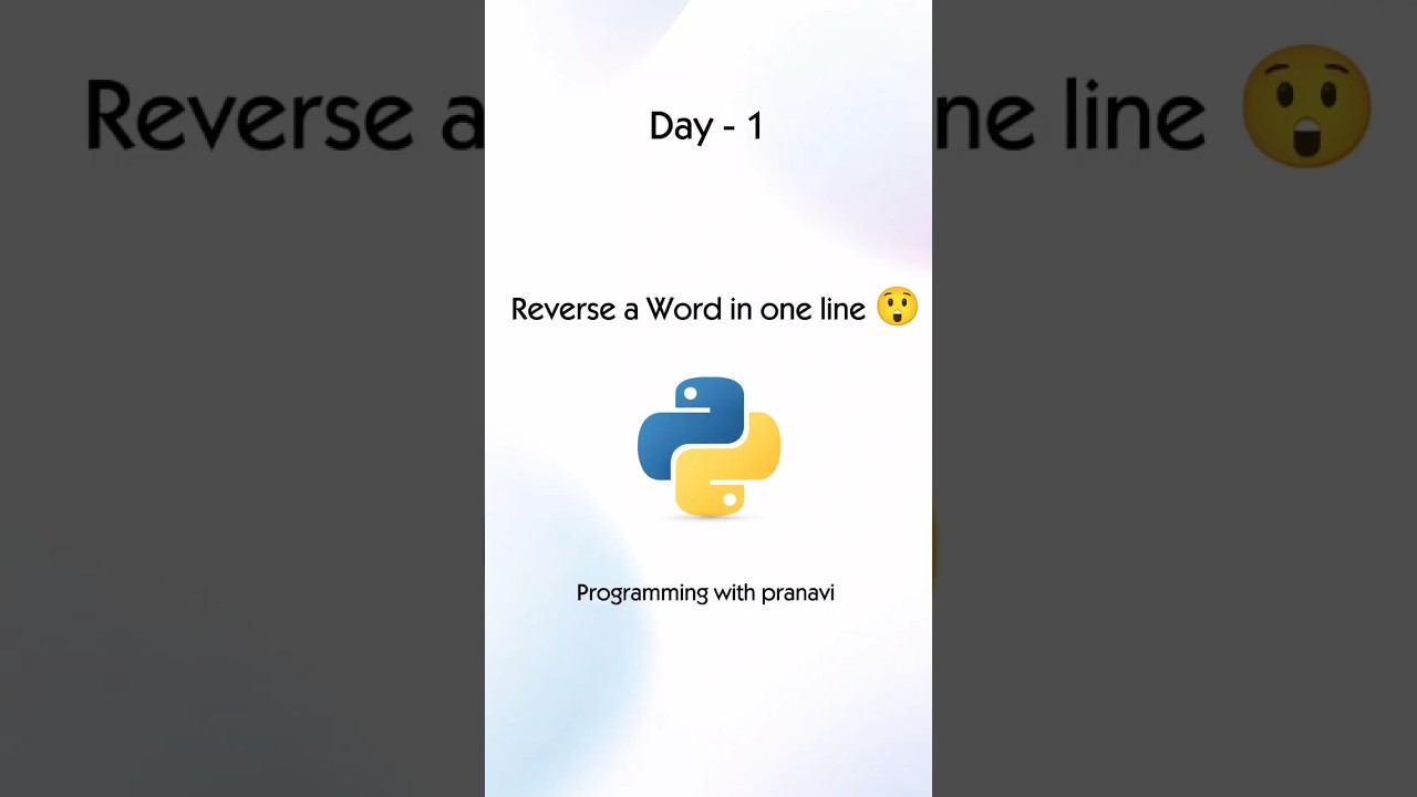 Reverse Word in One Line 😱 | One-Line Code Trick 🔥 