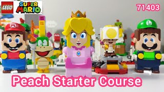Lego Super Mario Adventures With 71403 Peach Starter Course. How To Play? Lego Mario Time