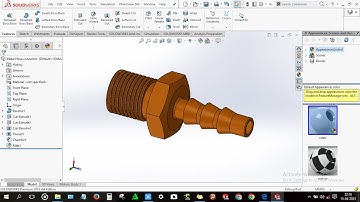 How to design Metal hose connector in solidworks